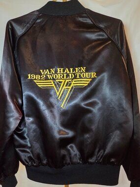 Van Halen Vintage 1982 World Tour Crew Satin Jacket L